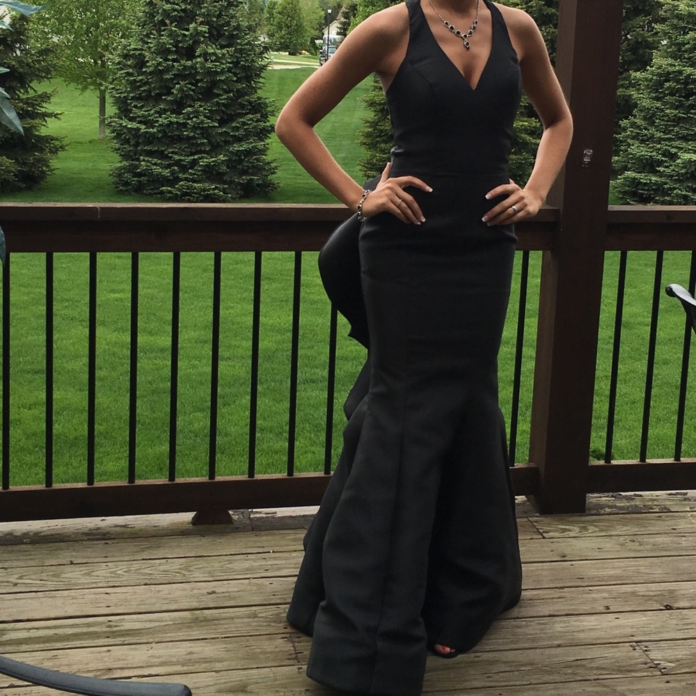 Black long prom dress